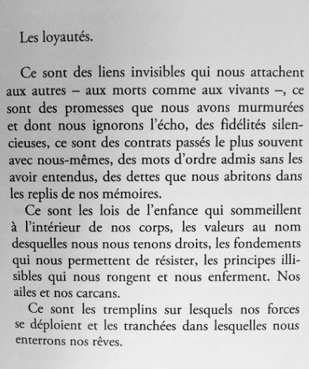 Extrait des loyautés de Delphine de vigan